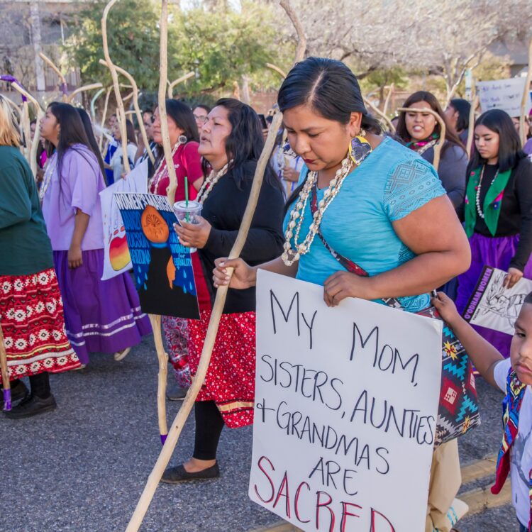Photo of Indigenous people at a women's march by Dulcey Lima on Unsplash